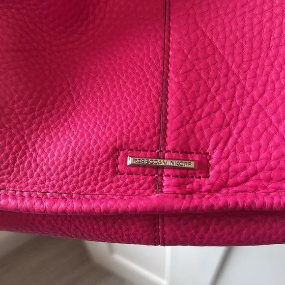Rebecca Minkoff Hot Pink Leather Studded Crossbody Bag - Picture 7 of 9